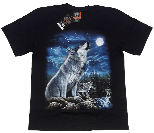 Heulender Wolf mit Rudel - 4221