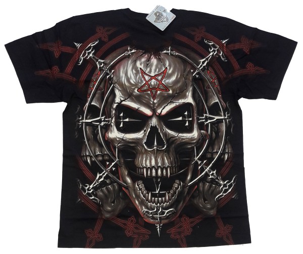 Pentagramm Totenkopf - D122